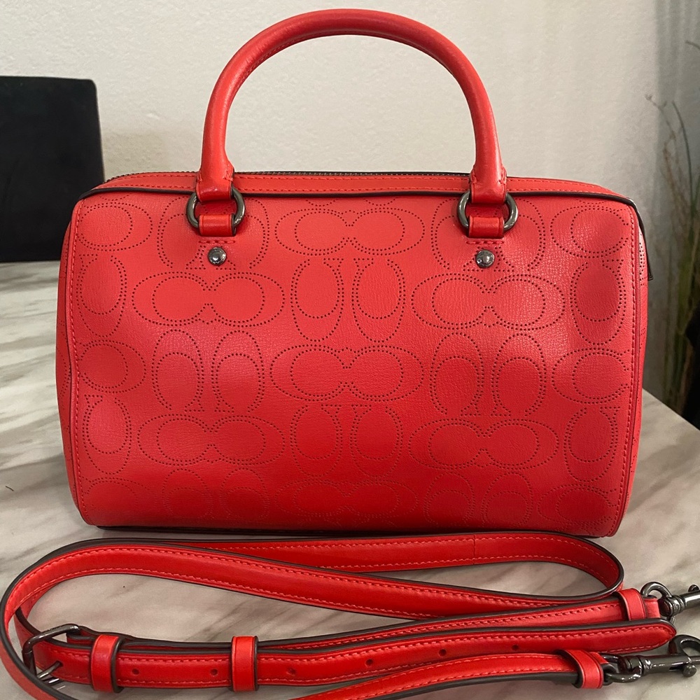 Coach Vibrant Red Satchel - Picture 5 of 6